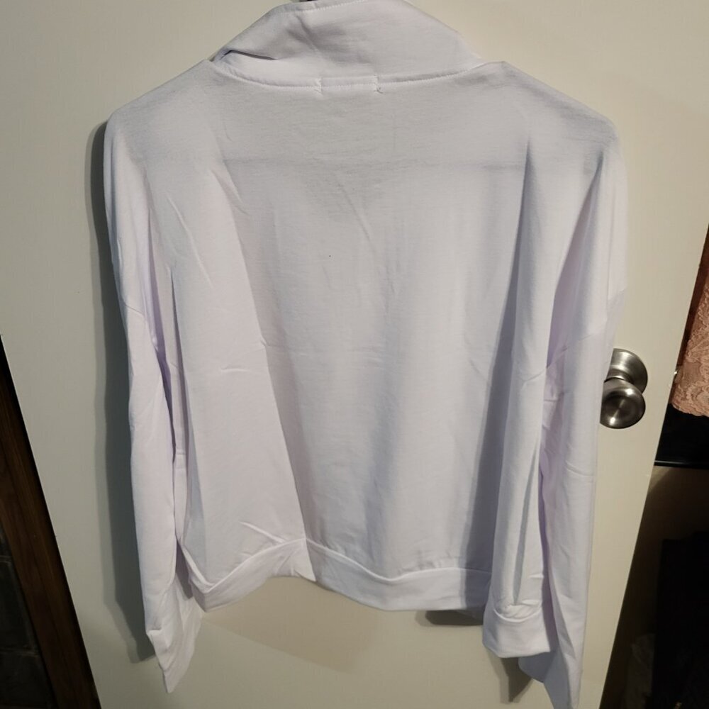 NWT SCACTO QUARTER ZIP WHITE PULLOVER SZ L - Picture 2 of 6